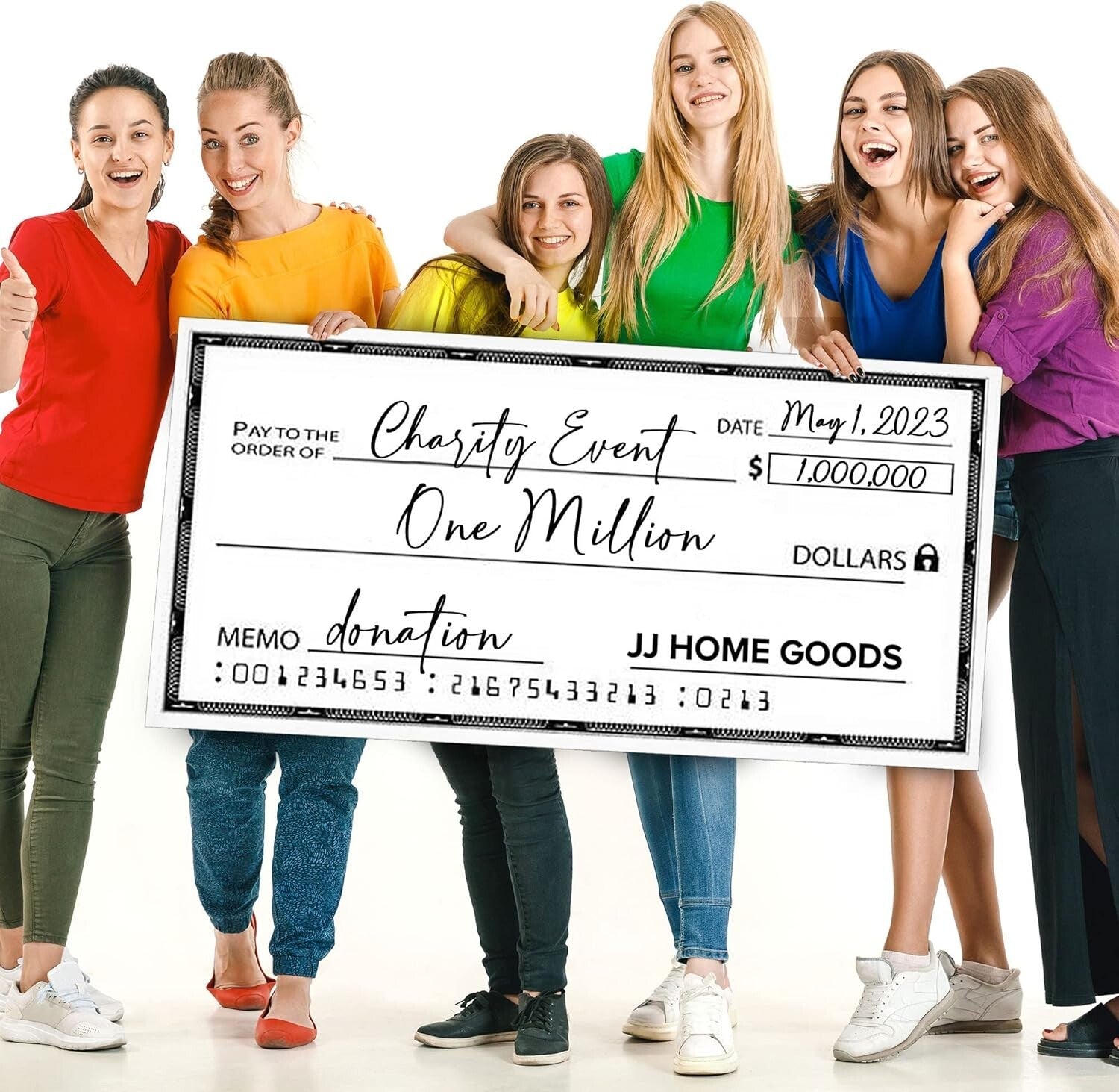 Reusable Dry Erase Big Check - Ideal for Charity, Contests & Presentations
