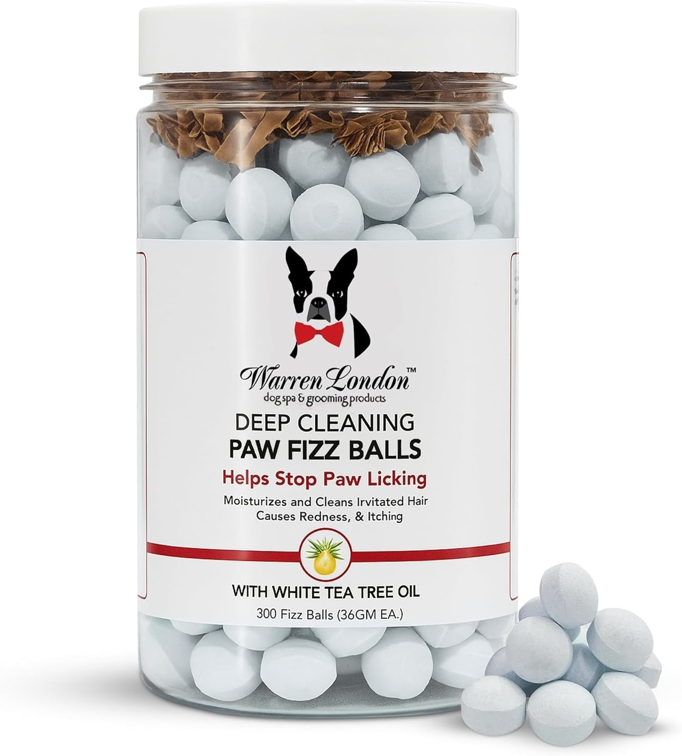 Deep Cleaning Paw Soak Fizz Balls: 300 Groomer-Size Relief Tablets for Dogs