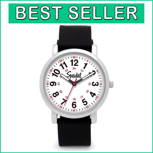 Scrub Watch for Medical Professionals - Easy Read Face, Military Time, Colors