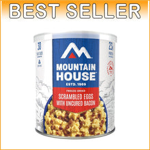 Load image into Gallery viewer, Emergency Freeze-Dried Breakfast Can: Scrambled Eggs &amp; Smoked Bacon, 9 Servings
