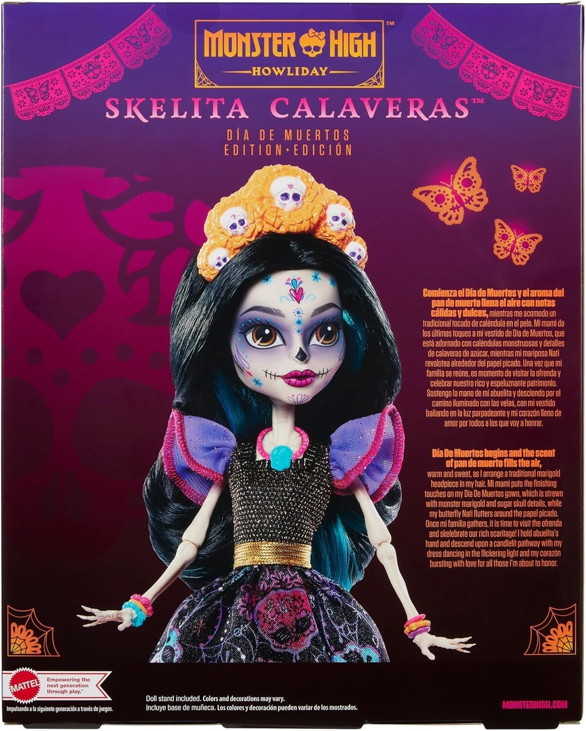 Dia De Muertos Skelita Calaveras Doll - Articulated Fashion Icon for Collectors