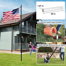 Load image into Gallery viewer, Space-Saving 20 FT Heavy Duty Flag Pole - Includes American Flag &amp; Accessories