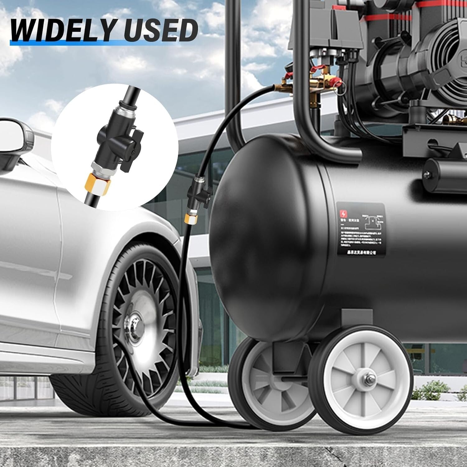 1/4" Tube OD x 1/8" NPT Thread Ball Valve - 145 PSI Air Flow Control (5 Pack)