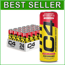 Load image into Gallery viewer, Sugar-Free Strawberry Watermelon Ice C4 Energy Drink - 24-Pack - 150mg Caffeine