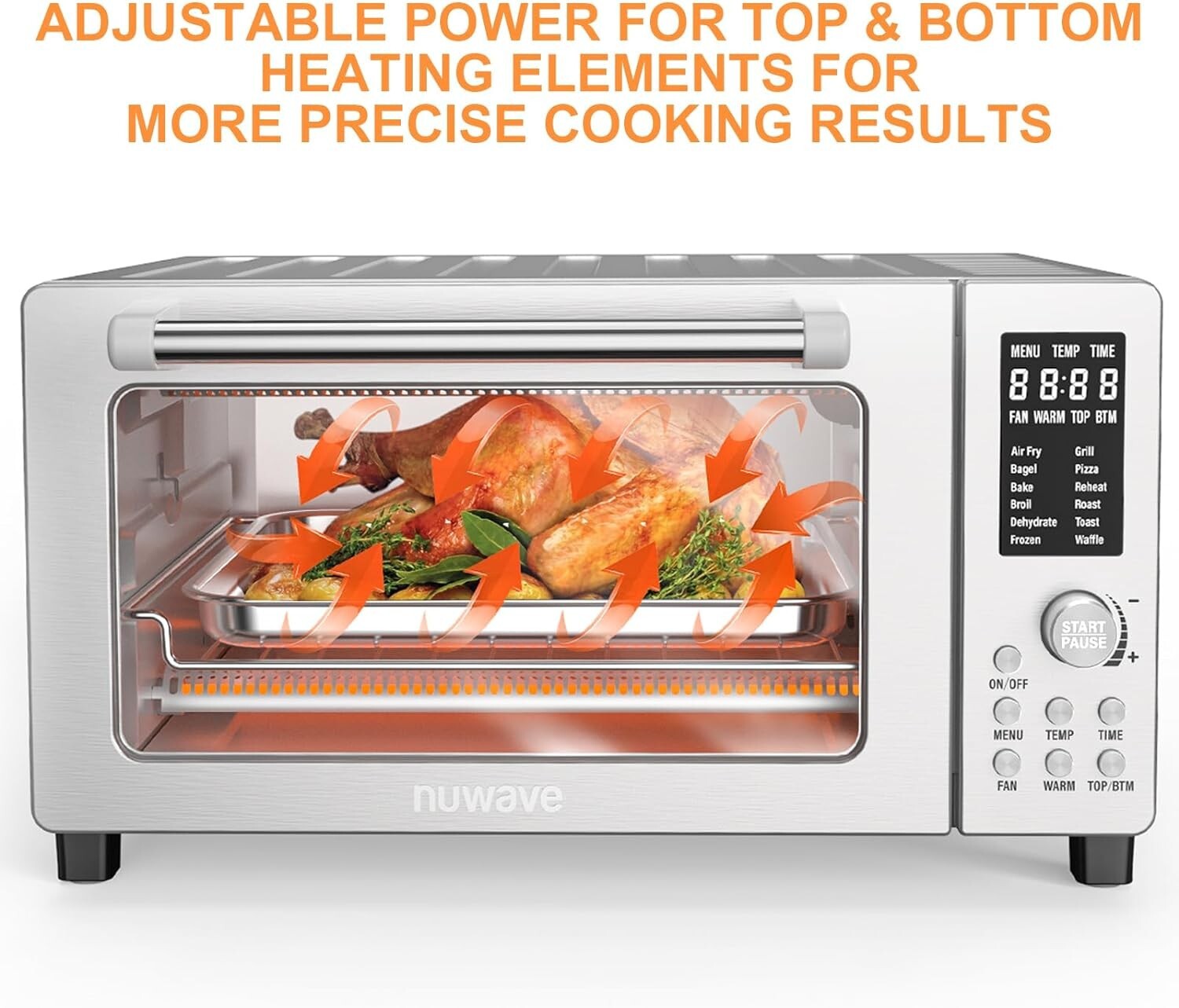 Efficient Bravo Air Fryer Toaster Oven - 3x Faster with Flexible Cooking Control