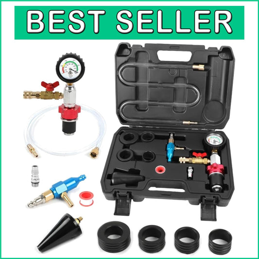 Durable Vacuum Coolant Refill Kit in Portable Toolbox - For All Vehicle Types