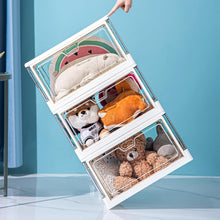 Load image into Gallery viewer, Space-Saving 3-Pack Clear Storage Boxes with Lids - Ideal for Home Organizing
