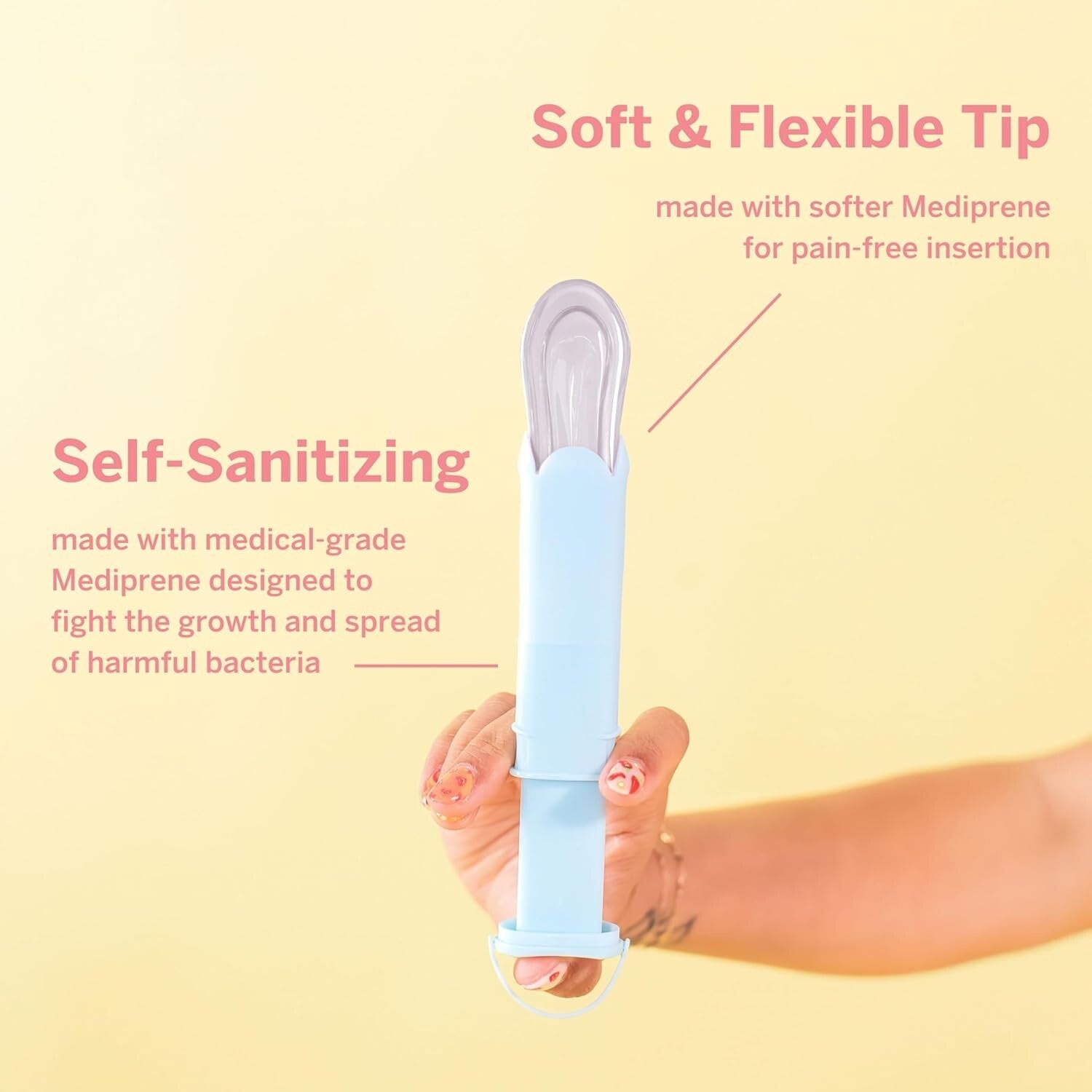 Effortless Insertion Applicator with 2 Soft Silicone Menstrual Discs – No Toxins