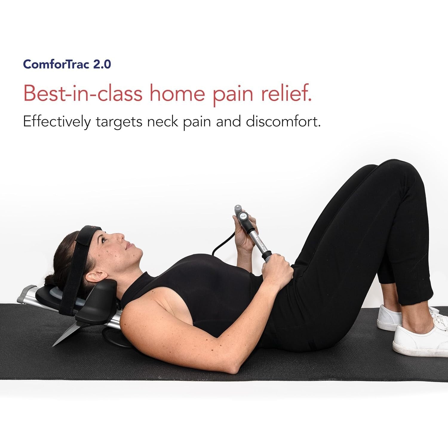 Deluxe Neck Pain Relief Kit with Adjustable Traction & Soft Pillow - 11x7x7 in