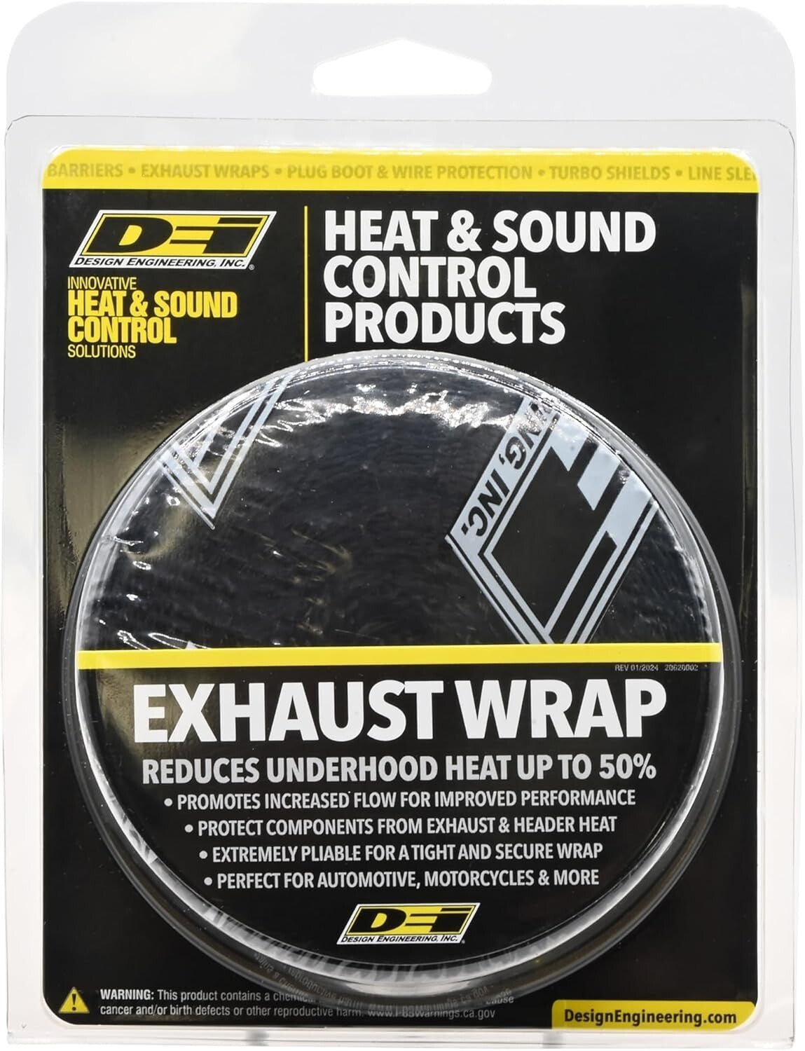 DEI Lava Rock Exhaust Wrap - 2" x 25' with 2500°F Heat Resistance for Peak Power