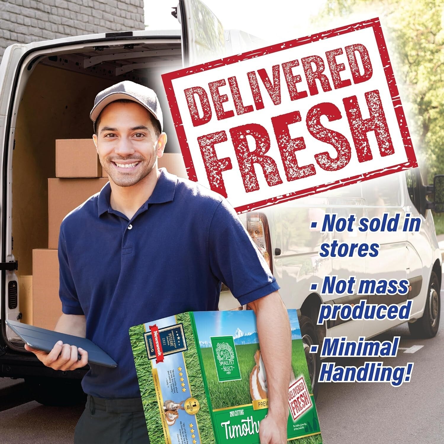 Fresh, Hand-Selected Timothy Hay for Small Pets - 12 LB, Ideal for Dental Health