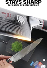 Load image into Gallery viewer, Damascus 9.5" Chef Knife - Lightweight AUS-10V Steel with Elegant Black Handle