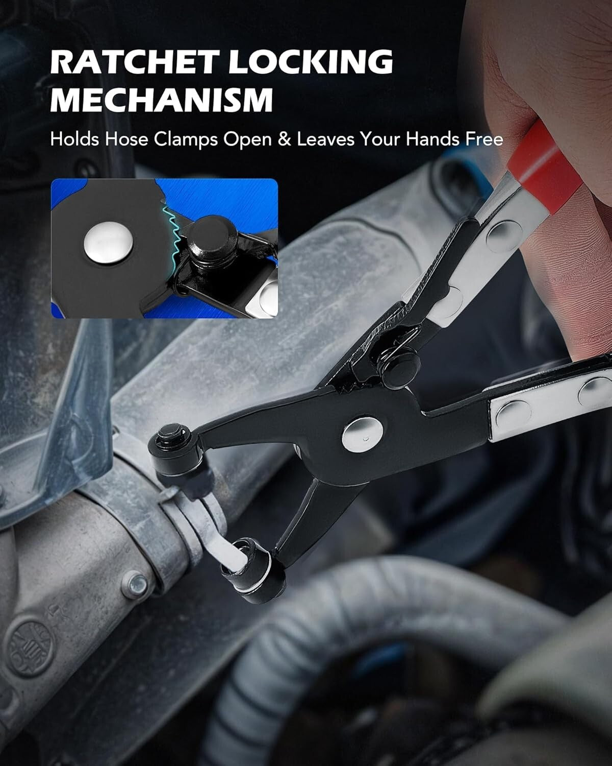 Ergonomic Handle Long Reach Hose Removal Tool Set for Radiator and Heater