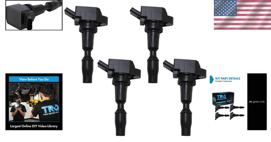 High-Quality 4 Piece Ignition Coil Set for Kia, Hyundai, and Genesis Vehicles