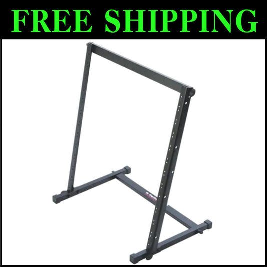 Angled Black Metal Rack Stand - 12 Spaces for Gear, Stunning 115 lbs Capacity