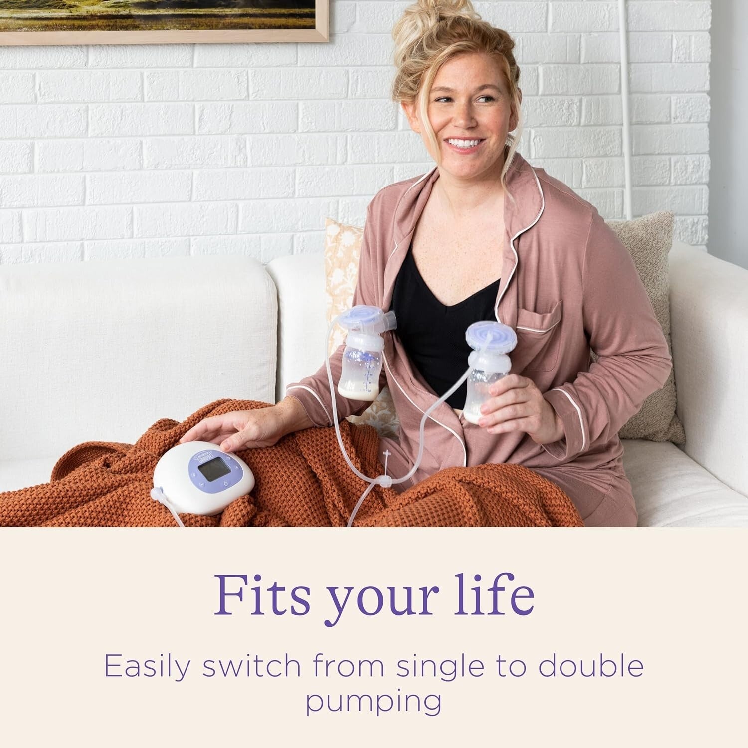 Efficient Double Electric Breast Pump with Hospital Strength Suction & Tote Bag