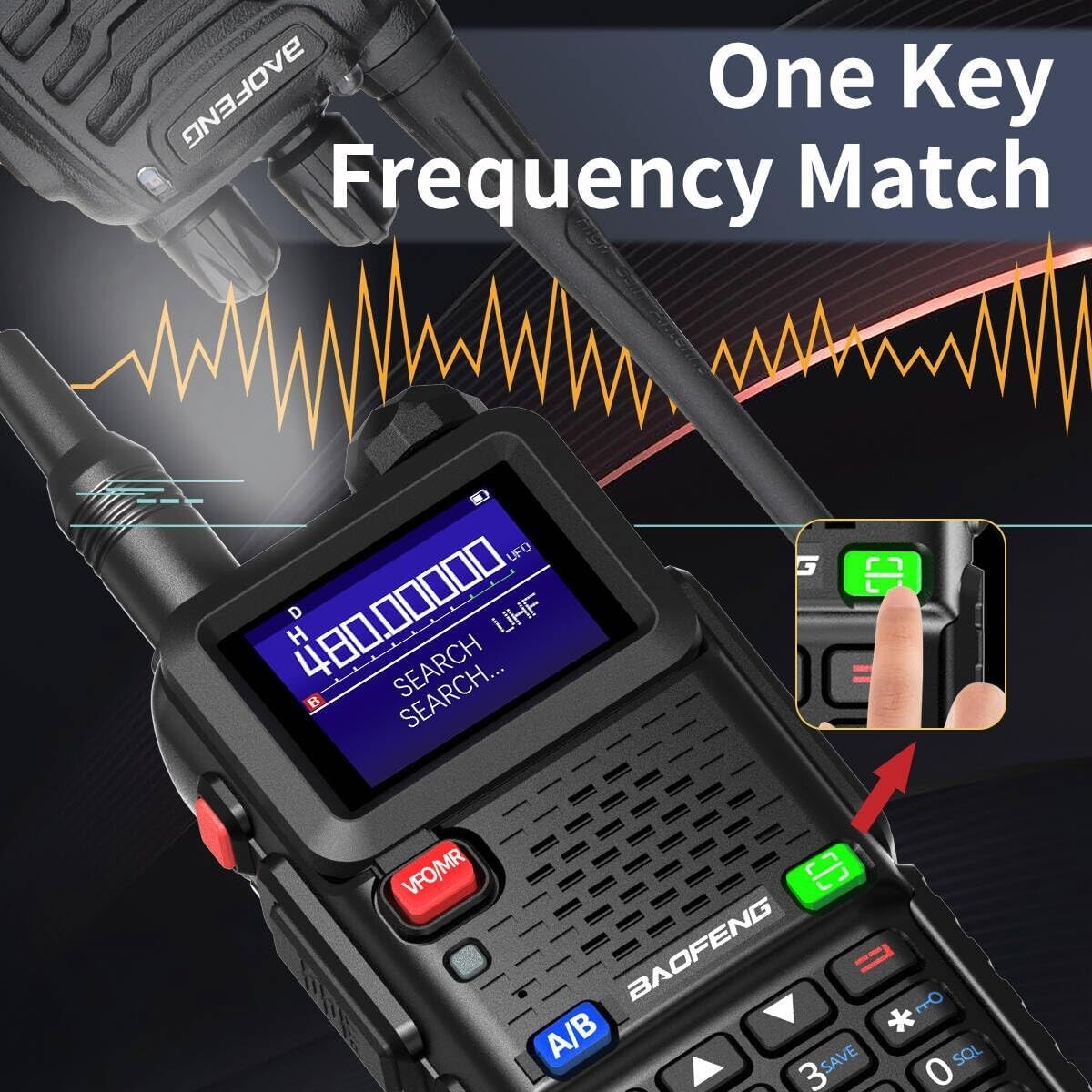 Rechargeable Ham Radio Walkie Talkies with NOAA Receiver and Speaker Mic, 2-Pack