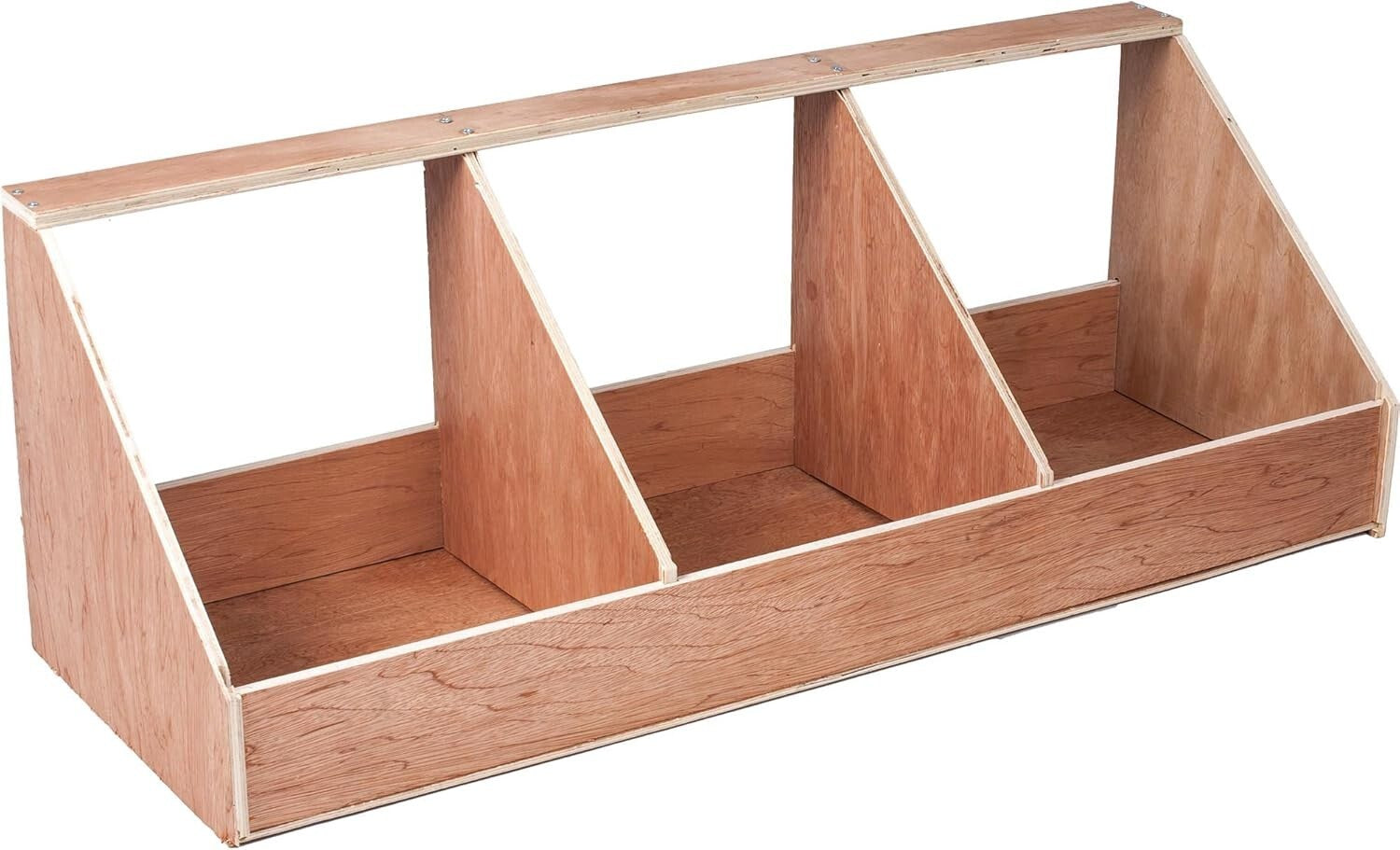 Spacious Triple Nesting Box for Birds and Chickens - 37.64 x 12.8 x 11.22 Inches