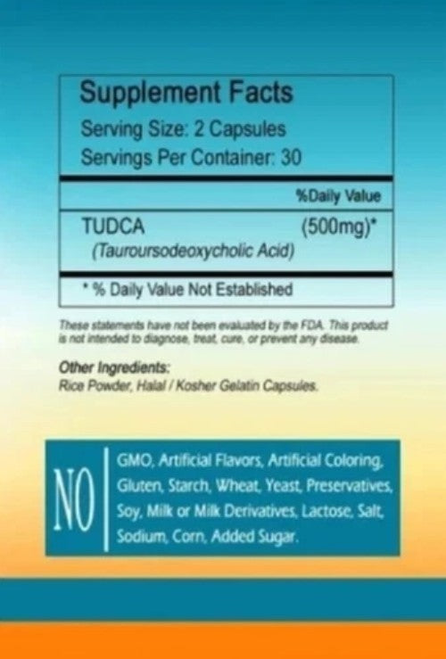 TUDCA Caps 500mg Serving - 60 Count - By Sunlight