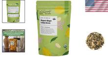 Load image into Gallery viewer, Invigorating Organic Ginger Lemon Green Tea - 1 lb Bulk Pouch, Enjoy Hot or Iced
