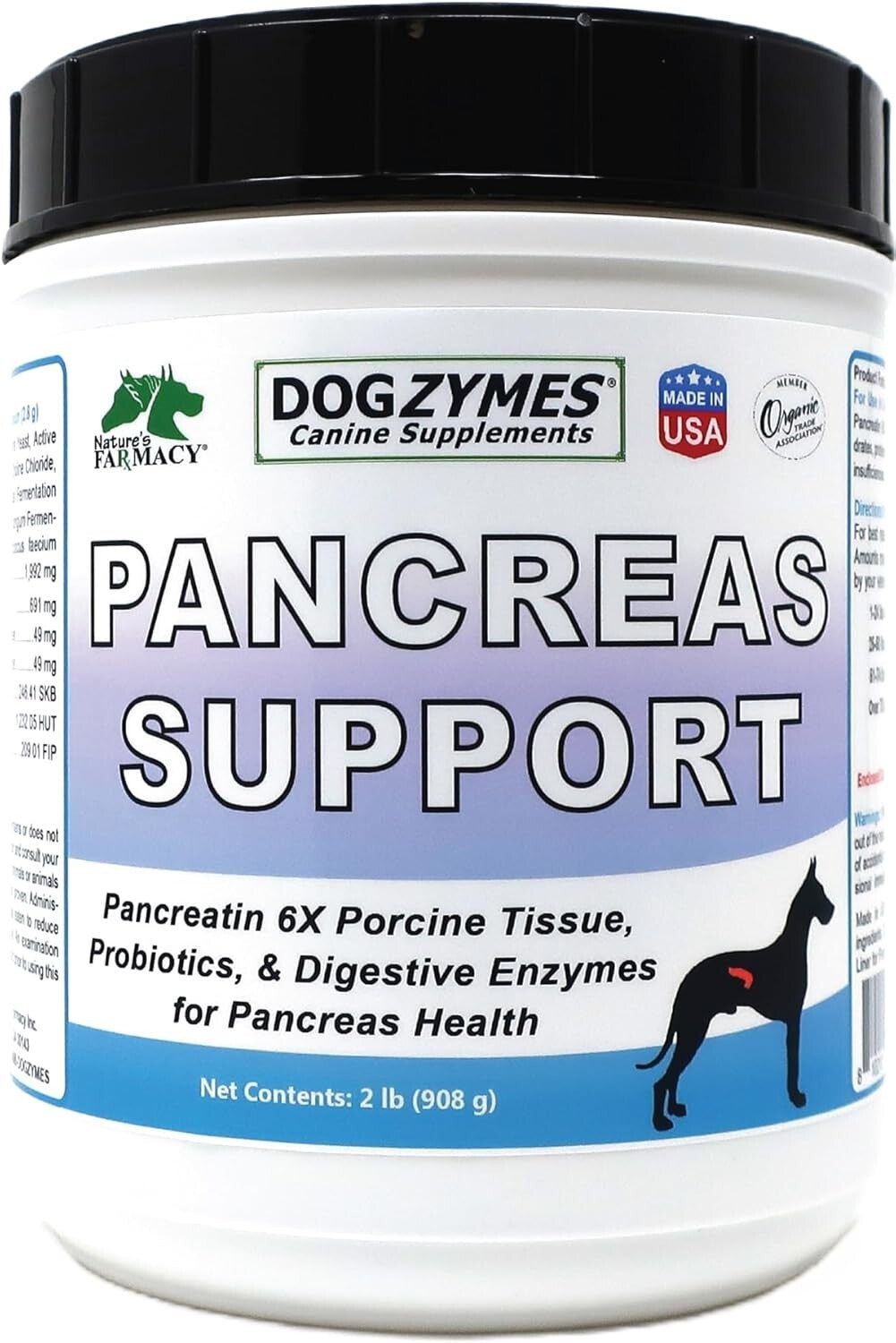 Affordable Quality Pancreas Support Powder for Dogs - 2 Pounds, USA Made