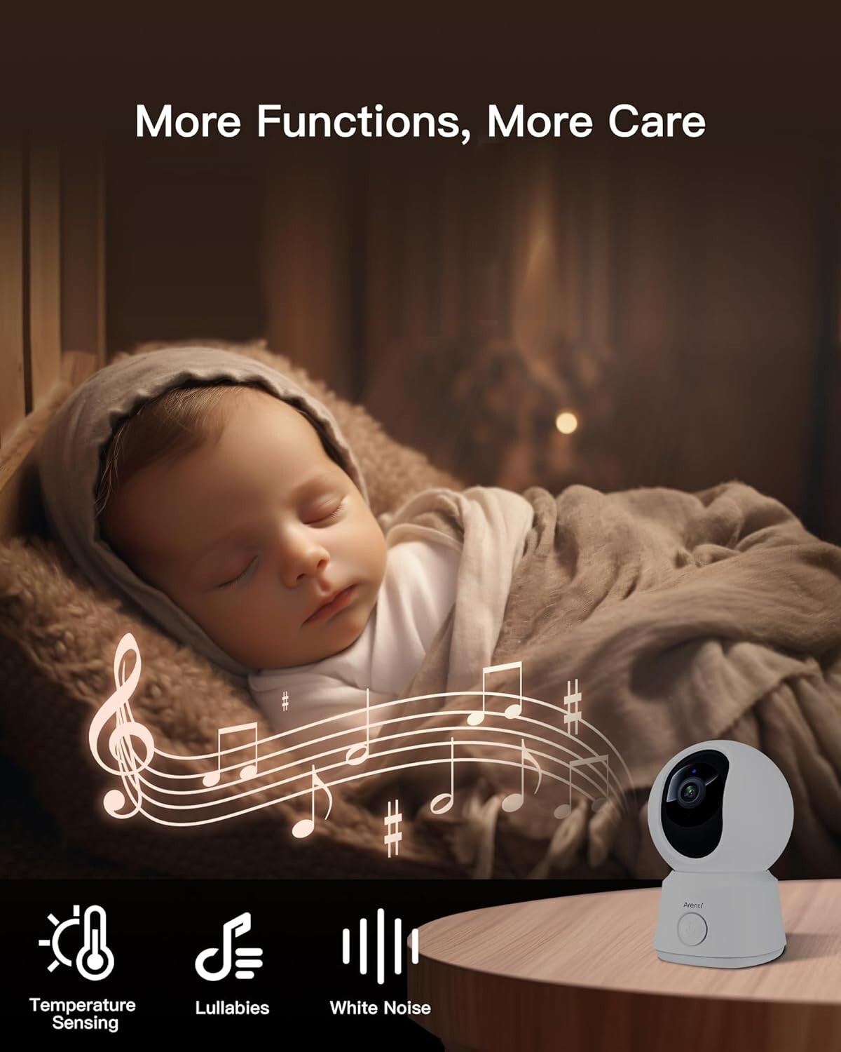 1080P Video Baby Monitor - 5-Inch Smart Camera with Two-Way Audio & Night Vision