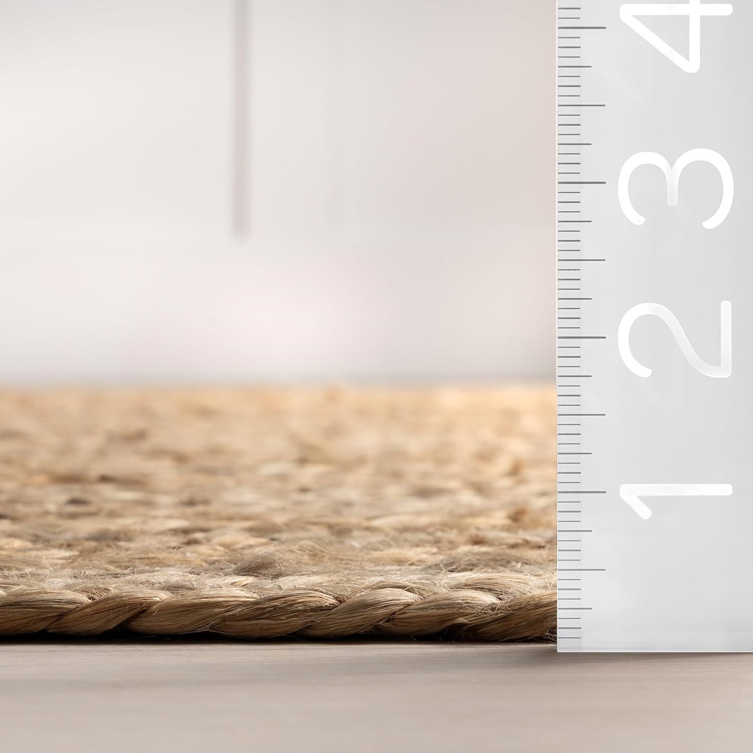 Durable 2x6 Natural Fiber Jute Runner Rug - Ideal for High Traffic Areas