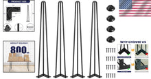 Load image into Gallery viewer, Versatile 30 Inch Hairpin Legs - Ideal for Coffee, Dining, or Night Stand Tables