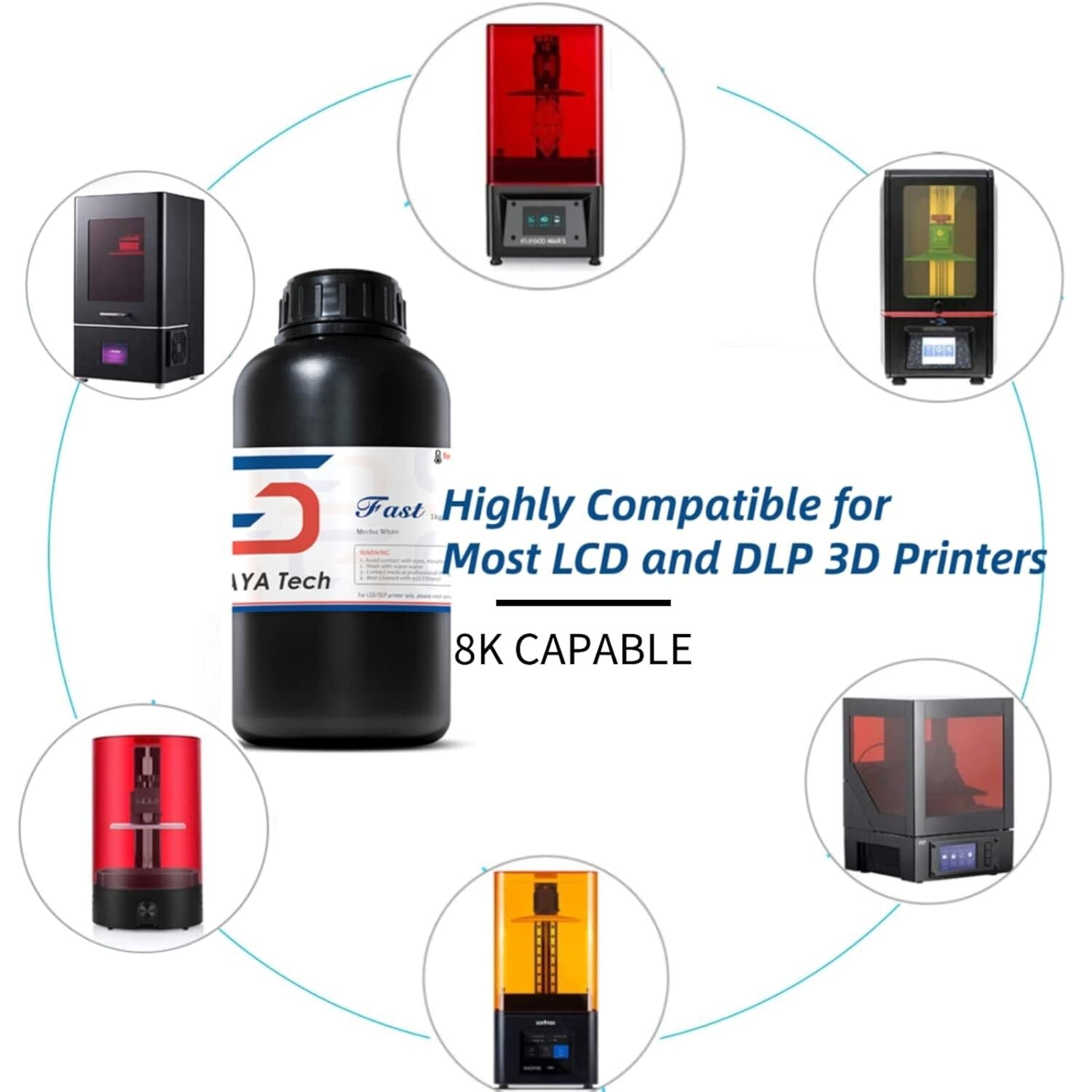 Fast Mecha ABS-Like 3D Printer Resin - Scratch Resistant & High Precision 1kg