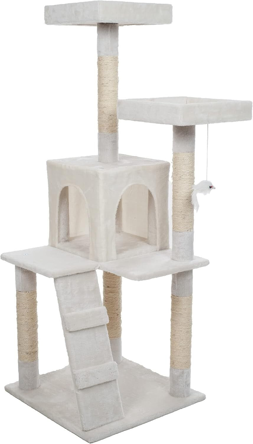 High Reach 4-Tier Cat Tower: Cozy Perches, Condo & Endless Play for Indoor Cats