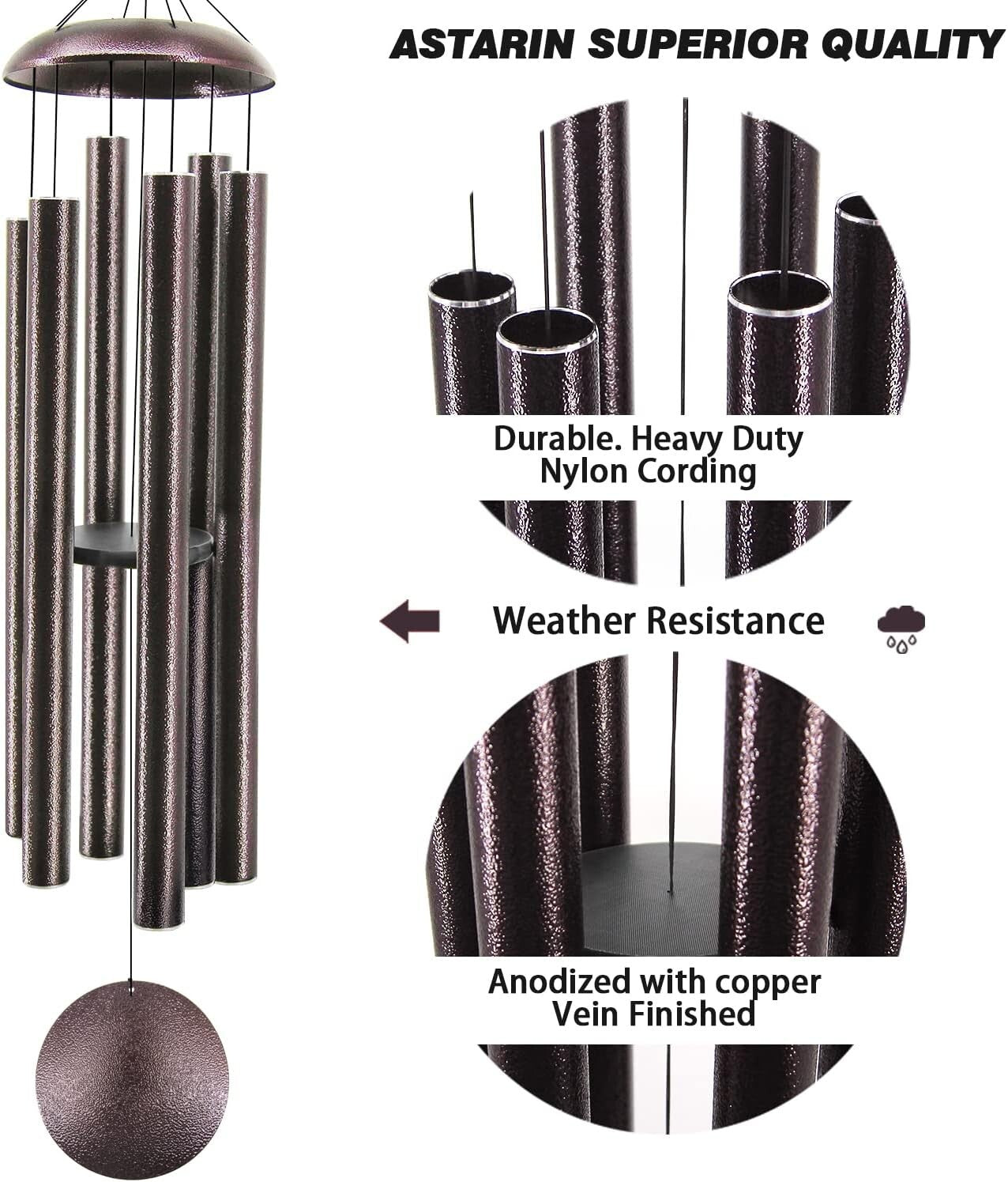 Elegant 60 Inch Bronze Wind Chimes – Perfect Gift for Any Special Occasion