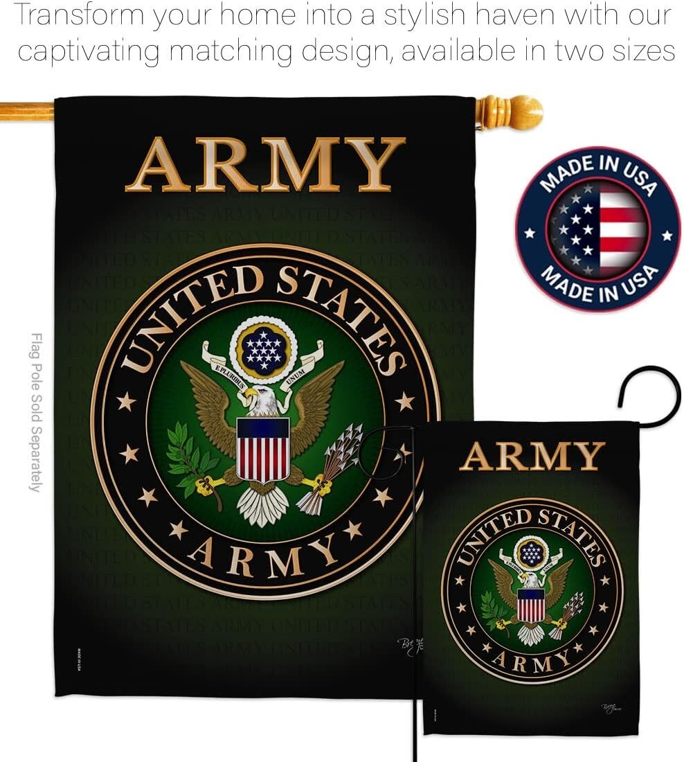 Elegant 28" x 40" Patriotic Veteran Garden Flag with Complete Mounting Kit