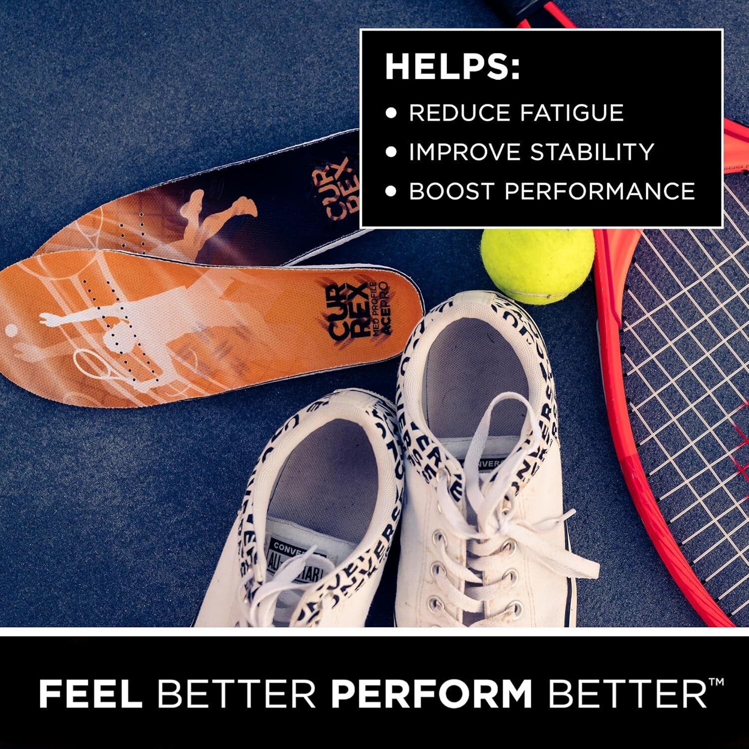 AcePro Performance Insoles - Shock-Absorbing for Tennis, Basketball & More - XL