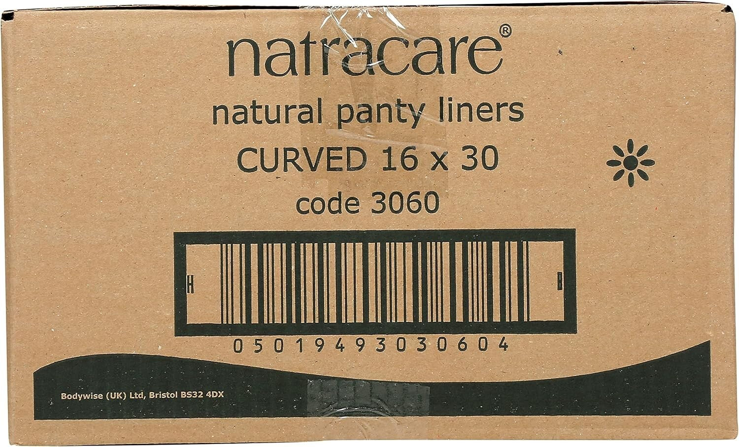 Organic Cotton Curved Panty Liners - 30 Count, Pack of 16 for Sensitive Skin