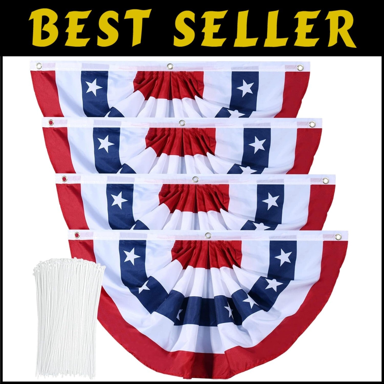Premium Polyester American Flag Bunting - Ideal for Festivals and Celebrations