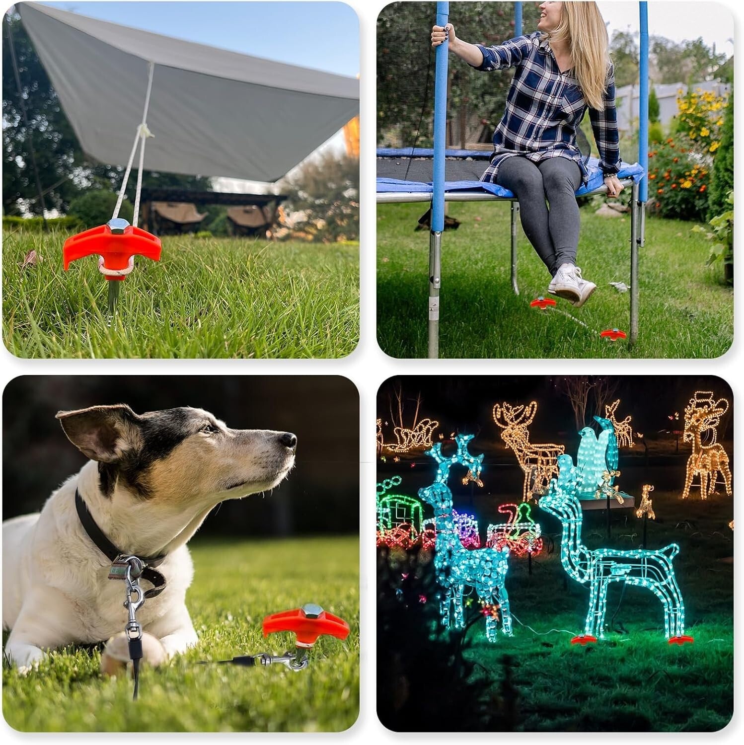 Outdoor Essential: 30 Heavy Duty Screw-In Tent Stakes with Sturdy Storage Bag