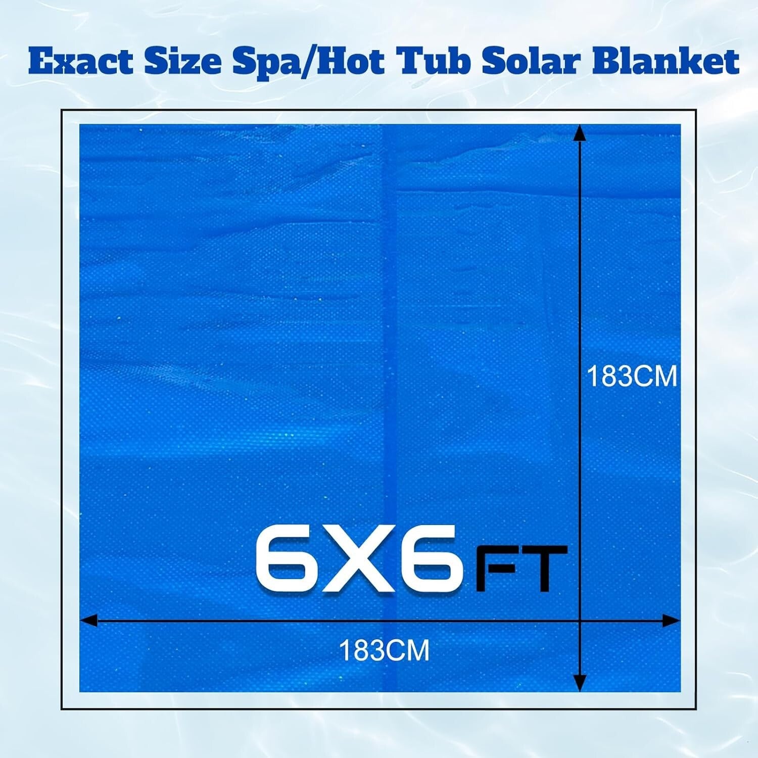 Energy-Saving Solar Pool Cover 12Mil: 6x6 Ft Blanket for Inground/Above-Ground