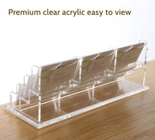 Load image into Gallery viewer, Premium Clear Acrylic Business Card Holder - 9 Slots, 360 Card Capacity