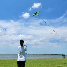 Load image into Gallery viewer, Beginner-Friendly 98" Rainbow Box Kite - Includes Multi-Color Tails &amp; Handle