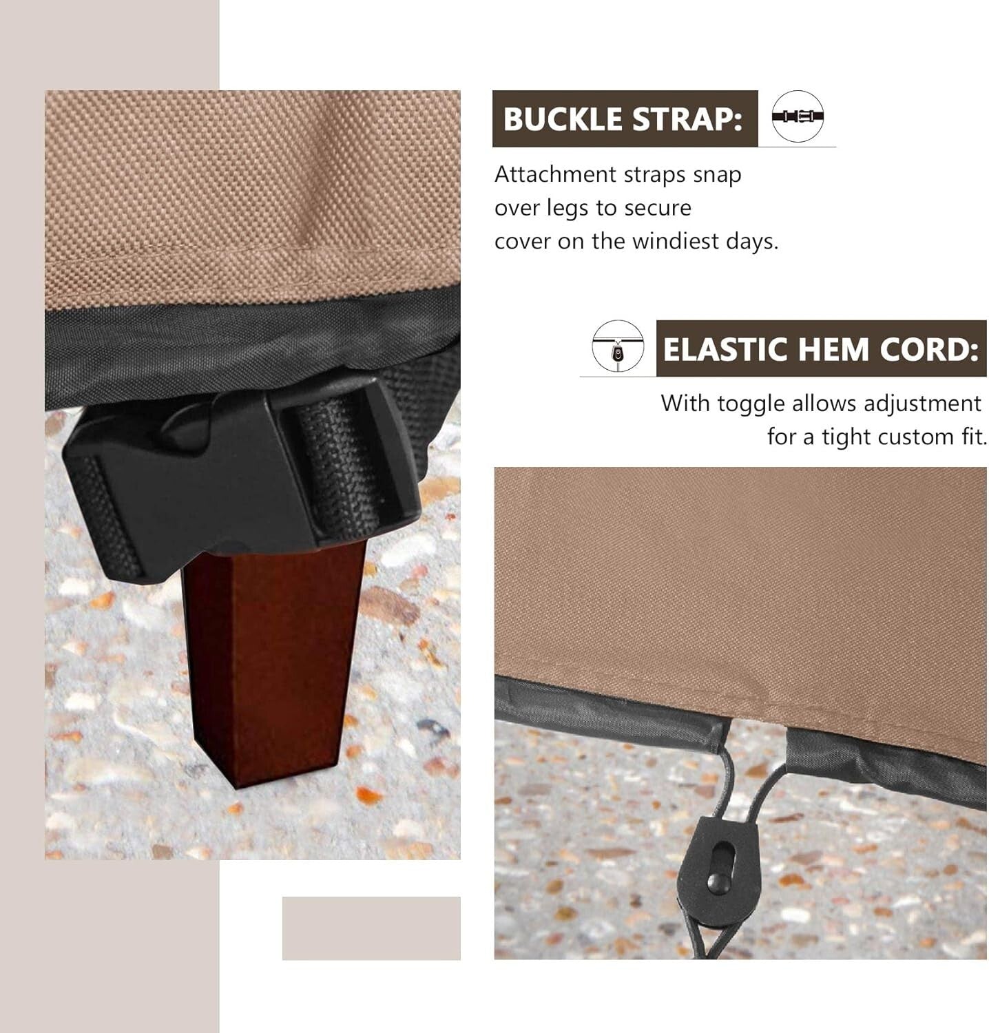 Waterproof Patio Chair Covers – Outdoor Lounge Protector for Deep Seats - 2 Pack