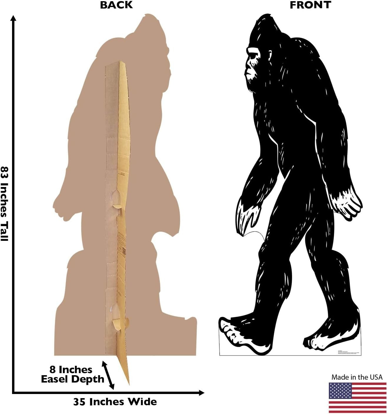 83" Bigfoot Cardboard Cutout - Create Memorable Moments at Any Party