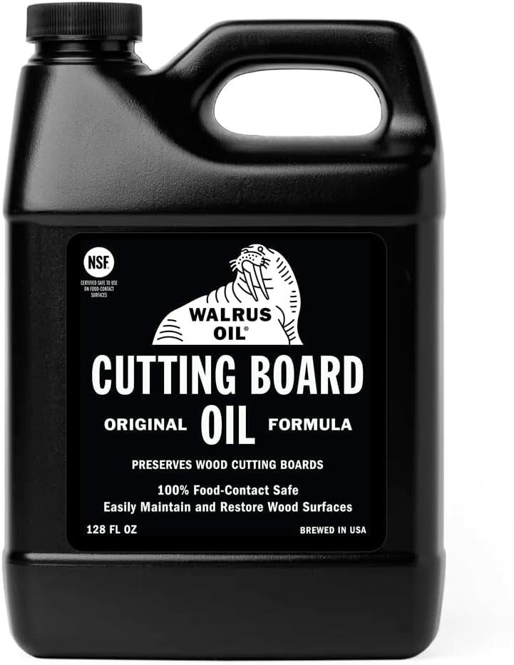 1 Gallon Jug of Walrus Oil for Cutting Boards - Black Wood Butcher Block Oil