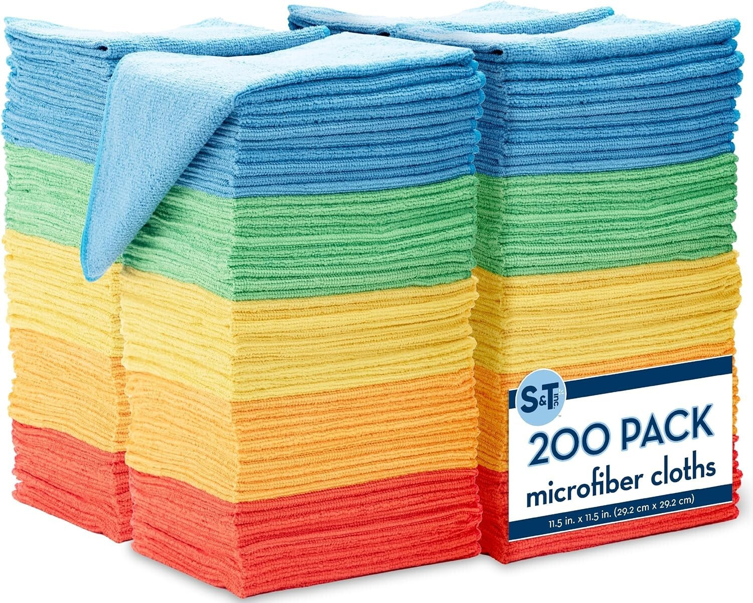 Eco-Friendly 200 Pack Microfiber Cleaning Cloths - Perfect for Home and Car Use