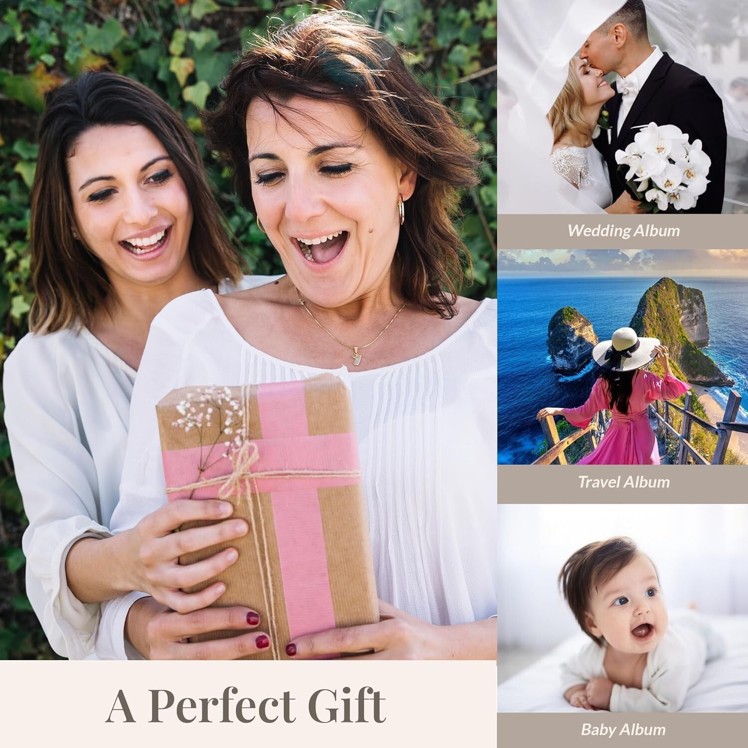 Classic Bonded Leather Photo Albums - 2-Pack, 9.5x13 Inches for 300 Photos