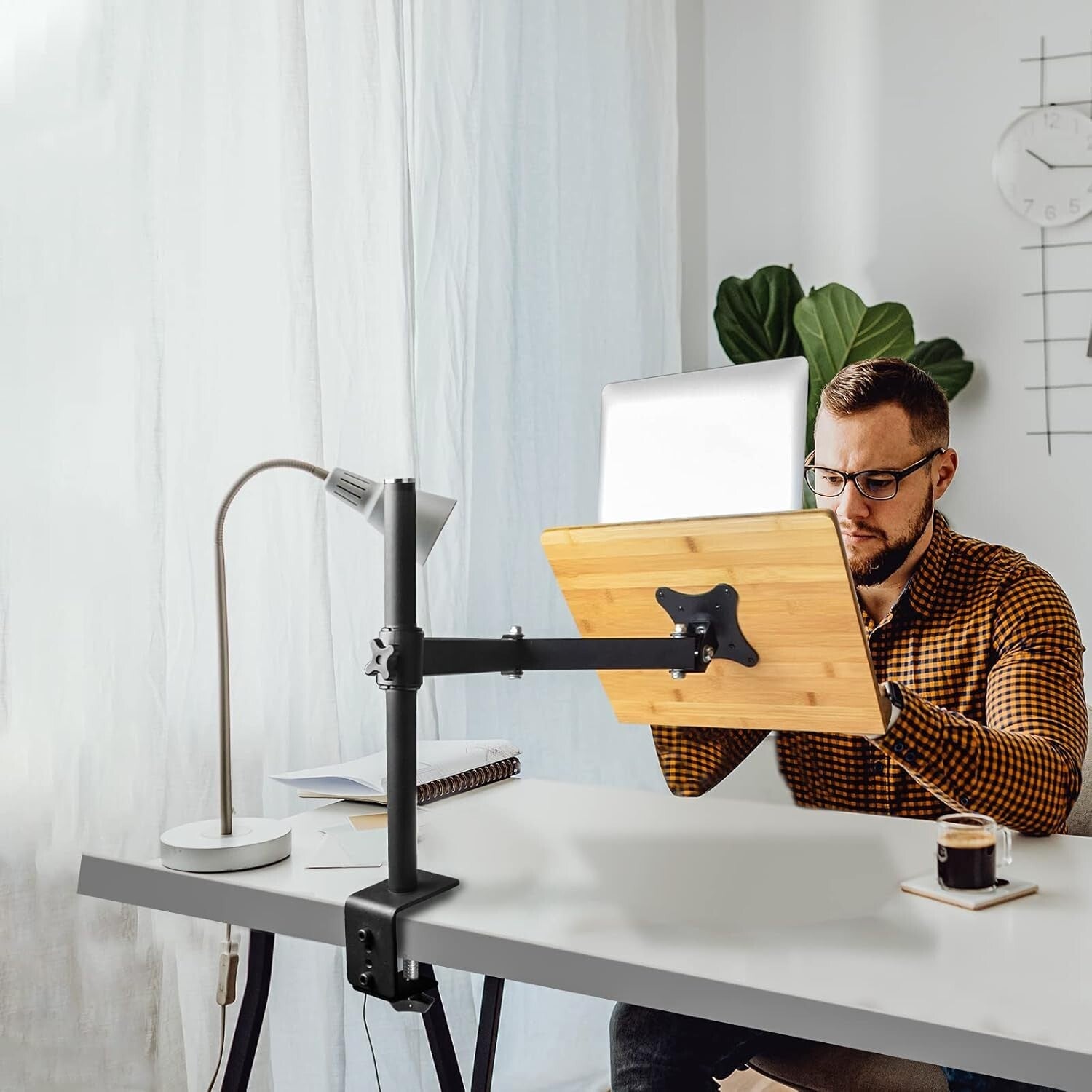 X-Large Height Adjustable Bamboo Book Stand - Hands-Free Reading Solution