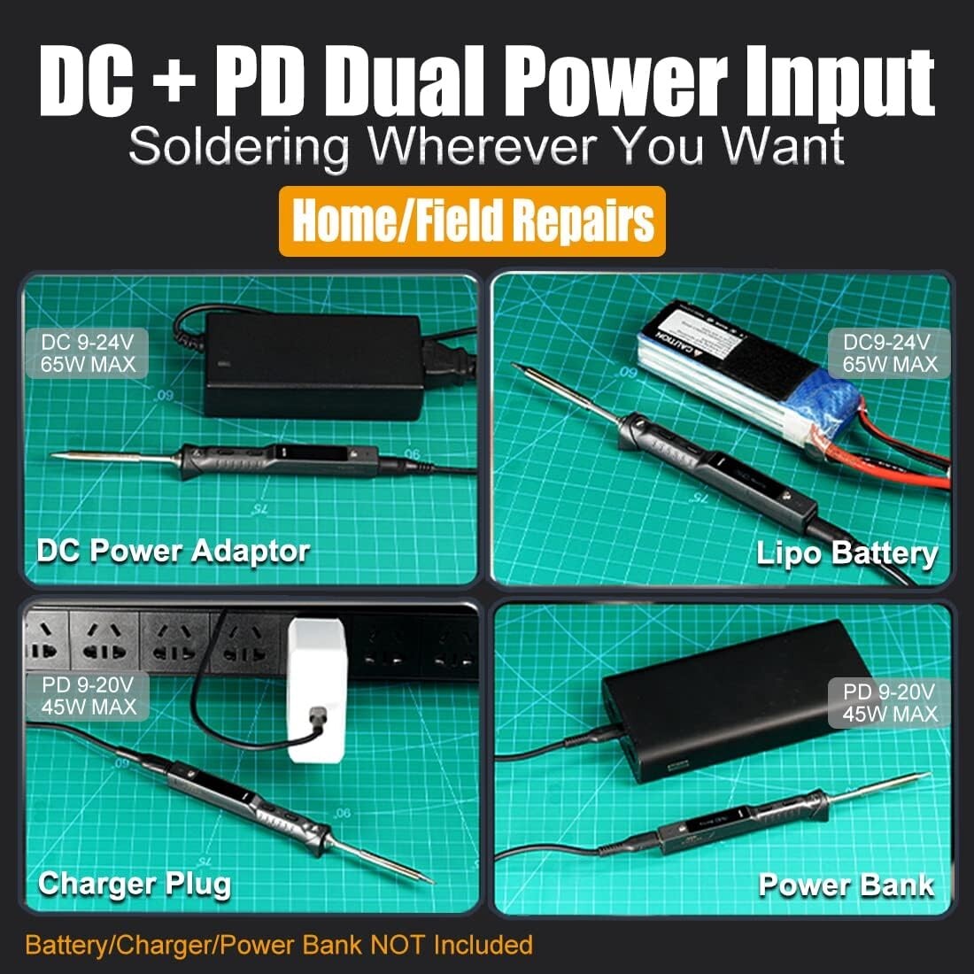 Fast Heating Programmable TS101 Soldering Iron Kit - Includes Everything Needed