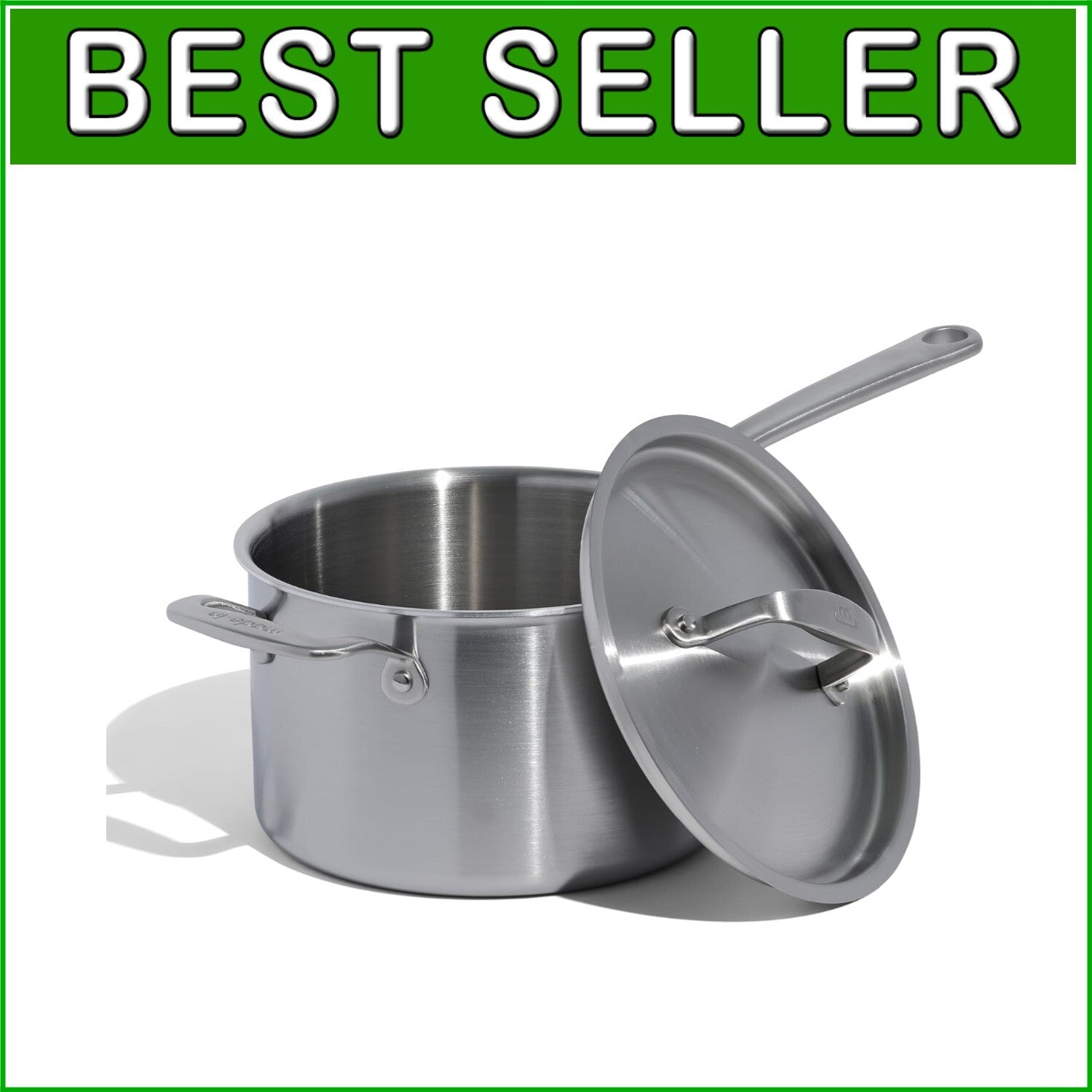 4 Quart Stainless Steel Saucepan - Induction Compatible & Professional Quality