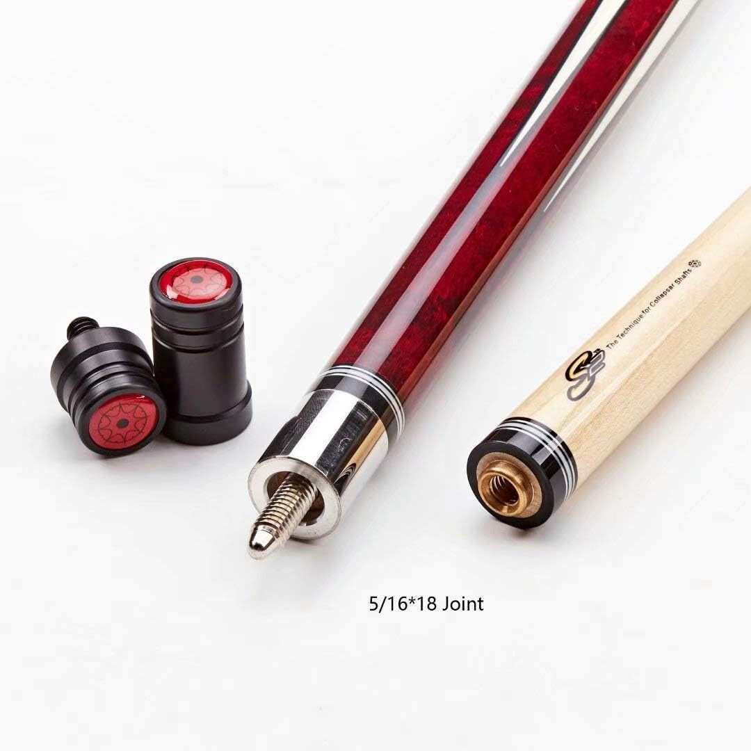 Custom 2-Piece Billiard Pool Stick Set with High-Quality Maple & Joint Protector