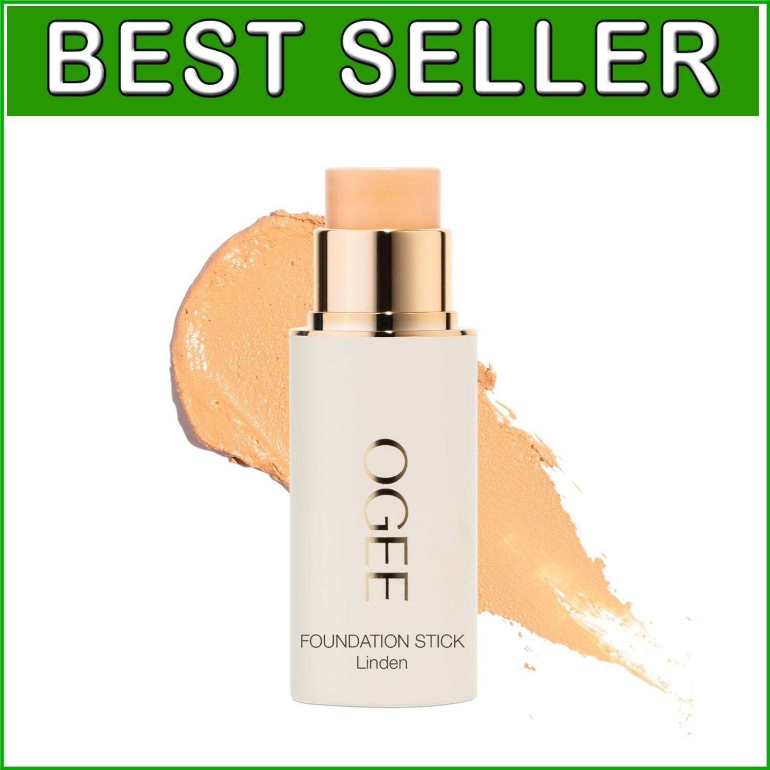 Breathable Light Beige Foundation Stick - Full Coverage with Anti-Aging Benefits