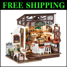 Load image into Gallery viewer, Mayberry Street Miniatures: DIY Cafe Dollhouse Kit with Warm LED Ambiance